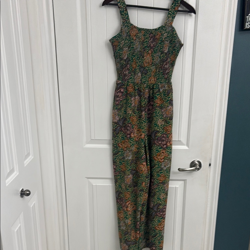 BLACK TAPE Floral Green Jumpsuit